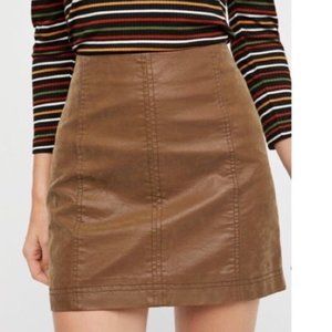 Free People Modern Femme Faux-Leather Mini Skirt